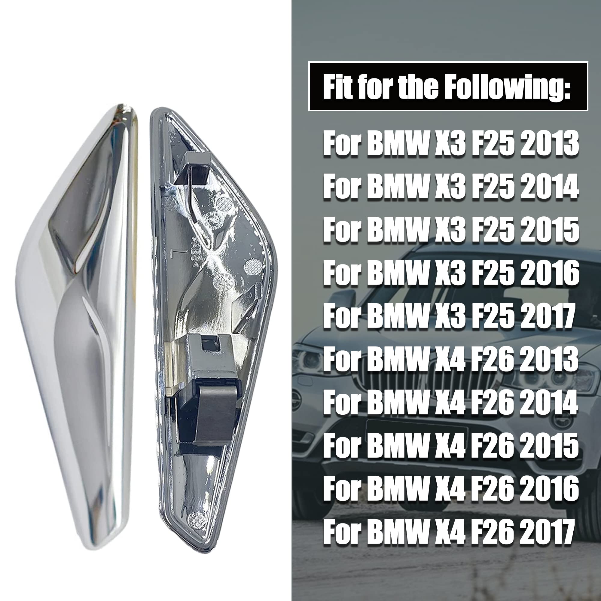 Amazon.com: Rldym Front Fender Chrome Finisher Right and Left Side
